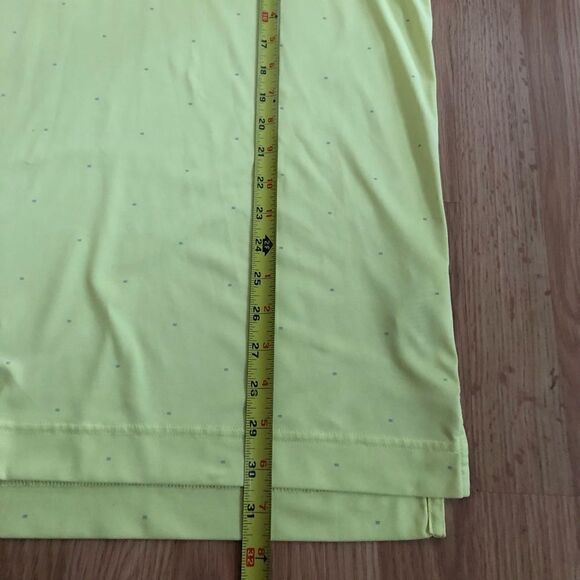 FootJoy Golf Polo Shirt Yellow w/ Gray Dots Short Sleeve - Picture 4 of 8